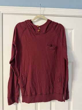 The Academy Brand Men's Crewneck Hooded Sweater - Burgundy